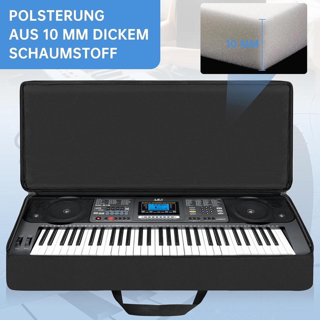61 Keyboard Tasche Zwei Möglichkeiten Zum Tragen,103 x 40 x 13 cm Keyboard Piano Tasche,600D Waterpr