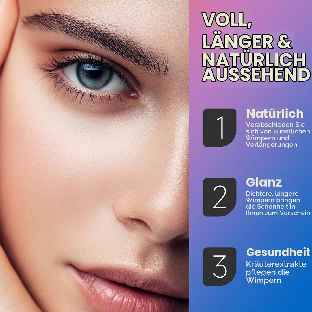 Wimpernserum Ohne Hormone, Wimpernwachstumsserum Hormonfrei - Natürliches Lash Serum für Längere &amp; K