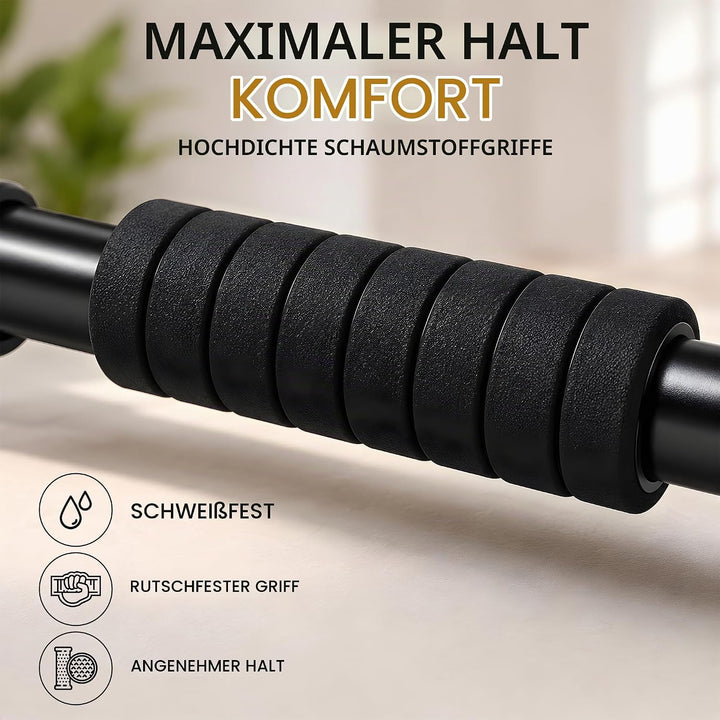 Length Adjustable Pull Up Bar for Doorway - 200KG Capacity 72-95 CM No Screw Home Gym Exercise Equip