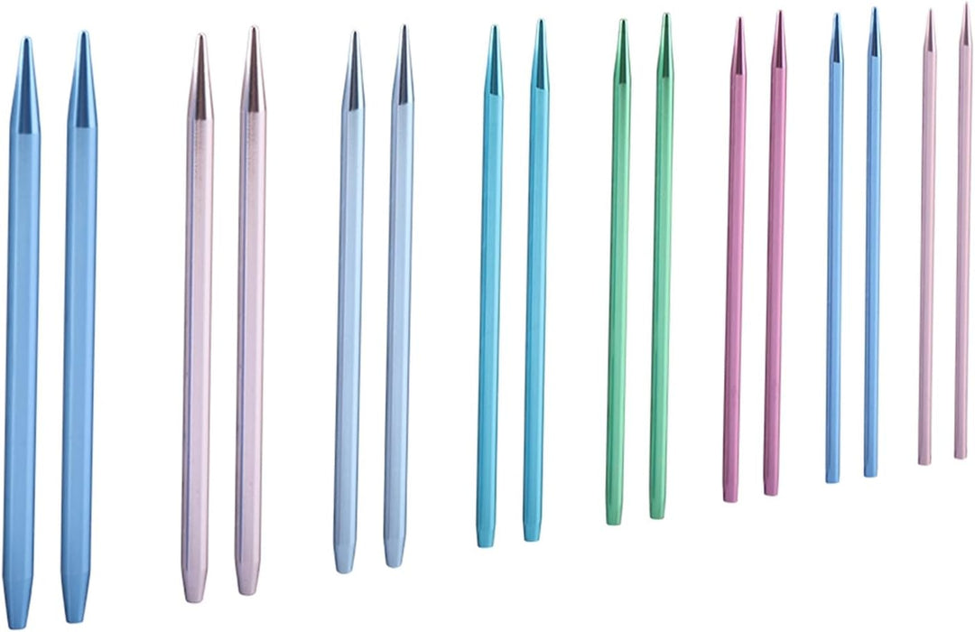 Bunte Rundstricknadelsets, Austauschbares Aluminium-Häkelset für DIY-Geschenke, 13 Strickpickel der