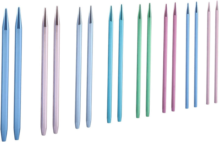 Bunte Rundstricknadelsets, Austauschbares Aluminium-Häkelset für DIY-Geschenke, 13 Strickpickel der