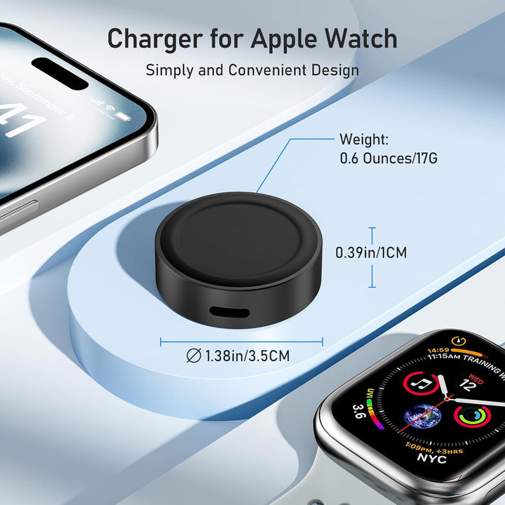 Elebase für Apple Watch Ultra 3 Ladegerät,Magnetisches Ladeadapter,Tragbarer Drahtloser iWatch Ladeg