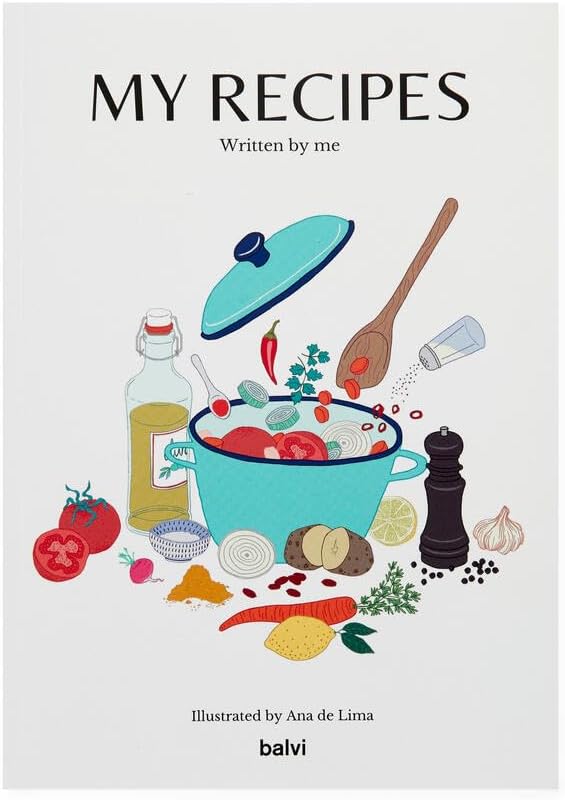 balvi Notizbuch My Recipes Das Buch, das Sie schreiben Papier