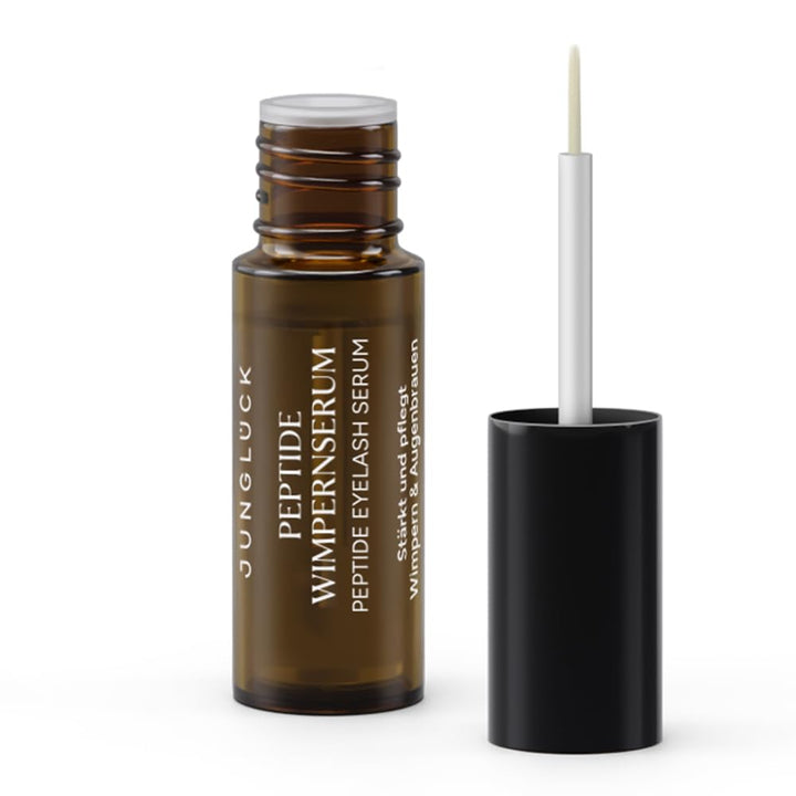 JUNGLÜCK Peptide Wimpernserum Ohne Hormone - Vegan | Für lange und dichte Wimpern und schöne Augenbr