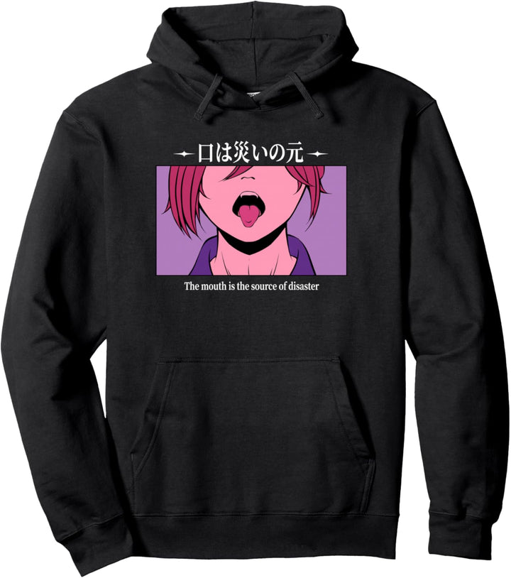 Japanische Edgy Anime Charakter – Japan Ästhetik Pullover Hoodie