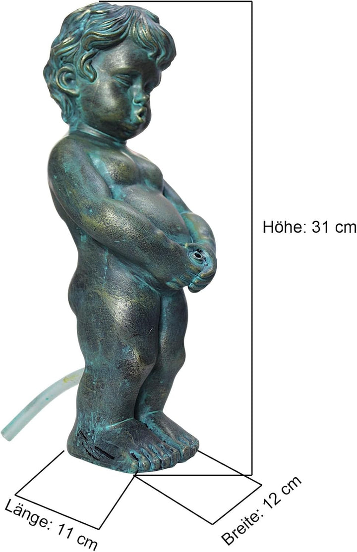 Arnusa Solar Wasserspeier – Teichfigur mit Solarpumpe & Wasserspiel – Gartendeko aus Polyresin in Ku