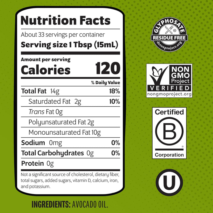 Chosen Foods - 100% Pure Avocado-öl - 16.9 Unze.