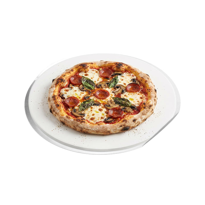 Amig – Pizza‑Set für Grill – Cordieritstein und Aluminiumplatte – Durchmesser Stein 33 cm – Durchmes