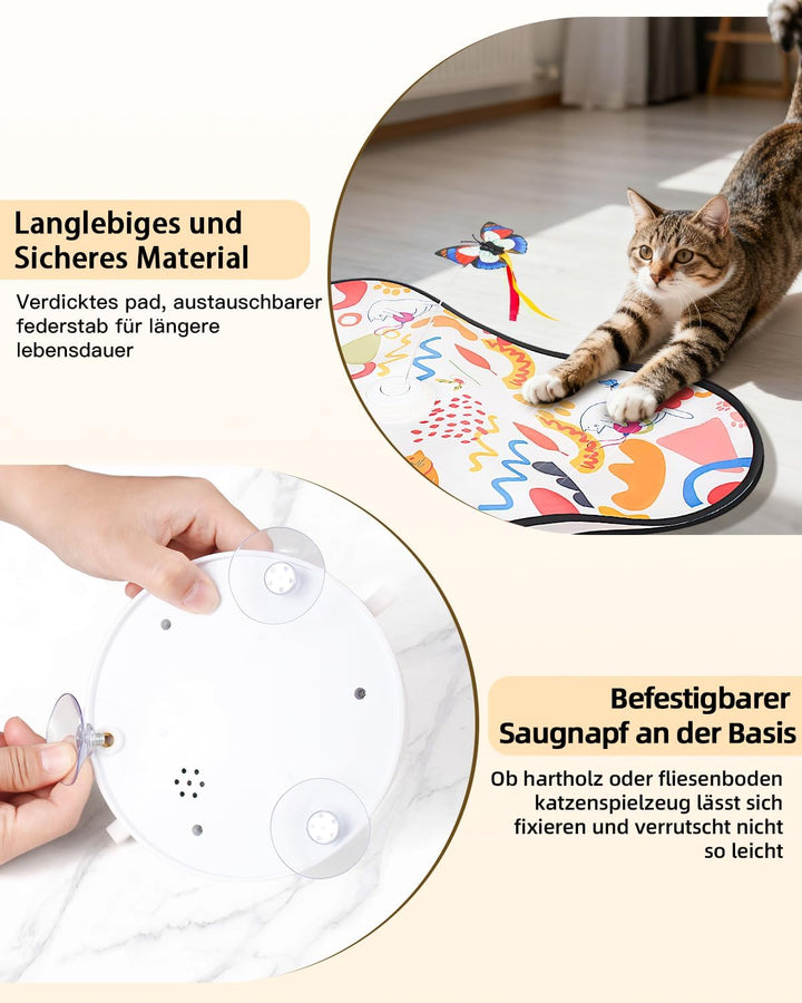 Interaktives Katzenspielzeug, Katzenspielzeug Selbstbeschäftigung, Wiederaufladbar Berührungsaktivie