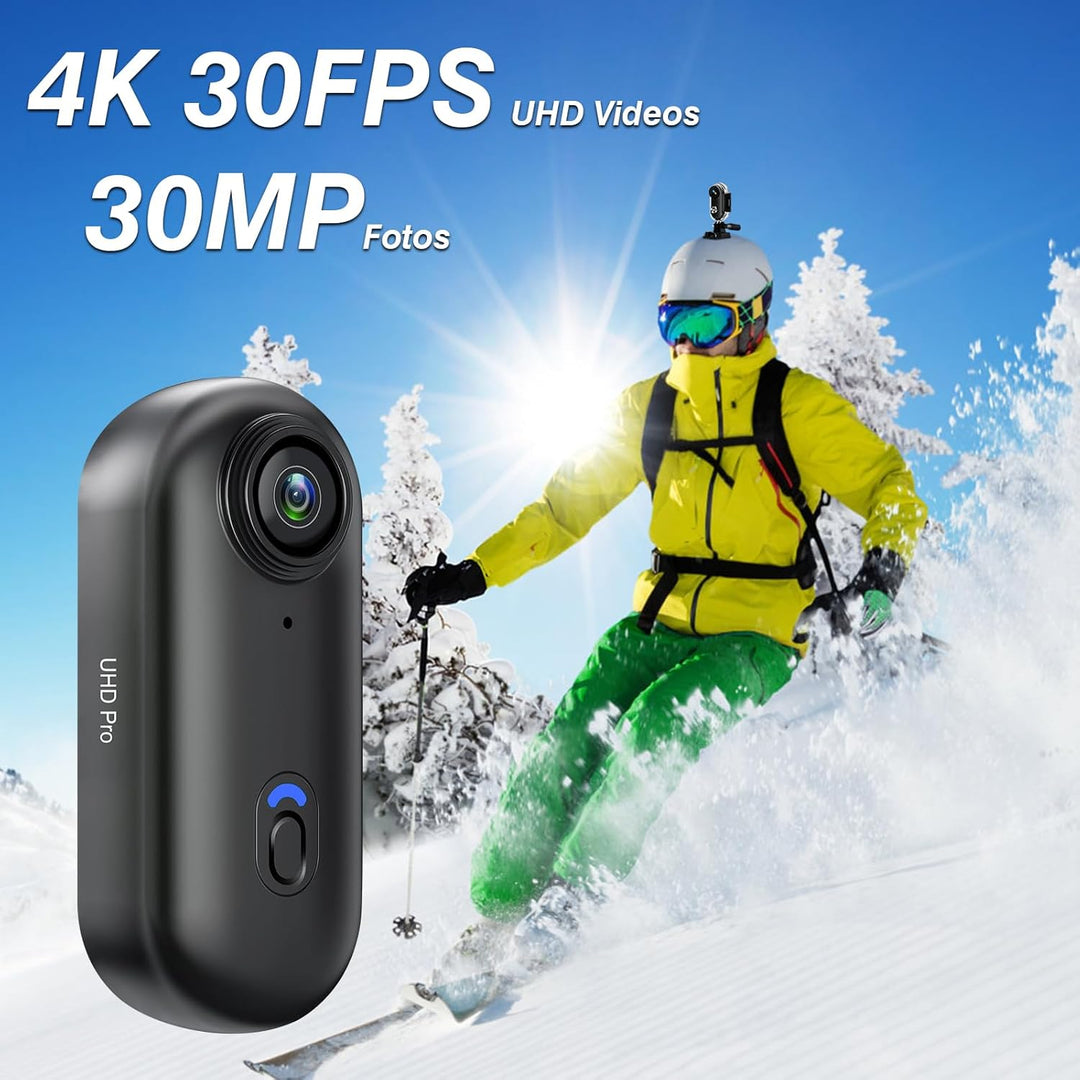 cyi Ultra HD Actionkamera 4K/30FPS mit WiFi, 30m Wasserdicht & 120° Weitwinkel, Tragbare Mini SportK