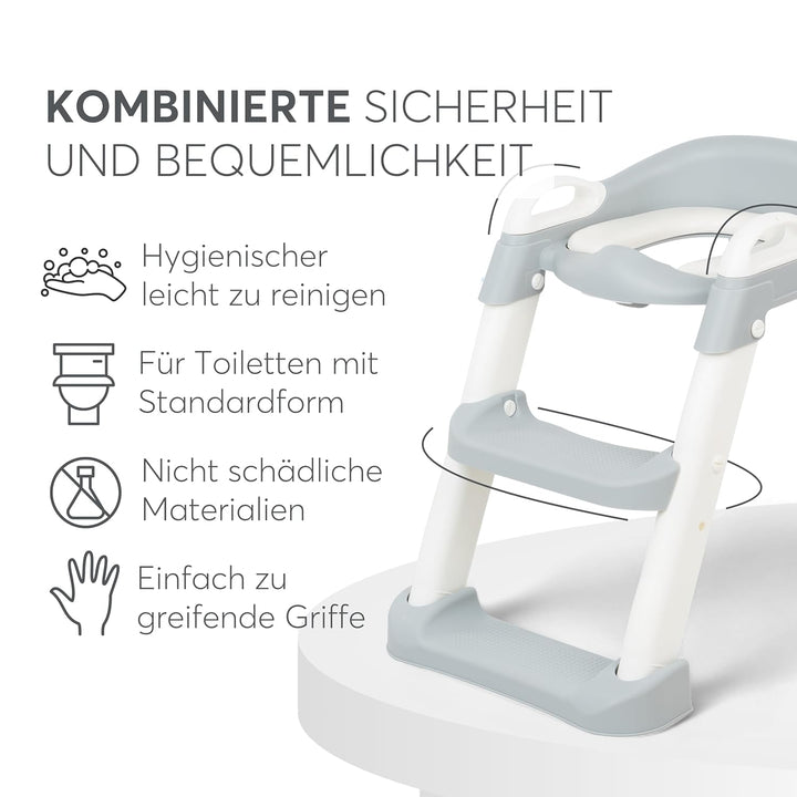 KikkaBoo Toilettensitz für Kinder mit Treppe LEA, Toilettentrainer, Zusammenklappbar & einstellbar,