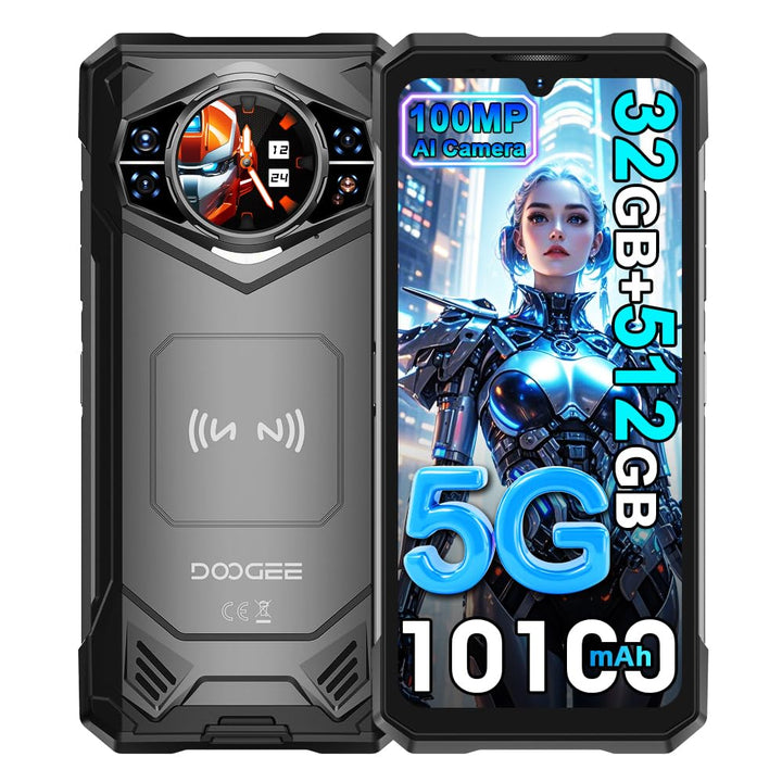 DOOGEE S200 X 5G Outdoor Handy Ohne Vertrag, 32GB+512GB/2TB MTK 7050 Robustes Smartphone,10100mAh, 1