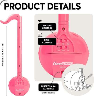 Otamatone Regular Pink, Japanisch Elektronisches Musik Instrument, Tragbar Digitale Musikinstrumente