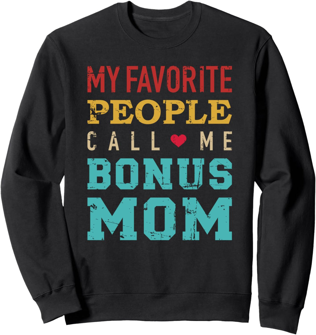 Bonus Mama lustiger Spruch vintage retro Sweatshirt