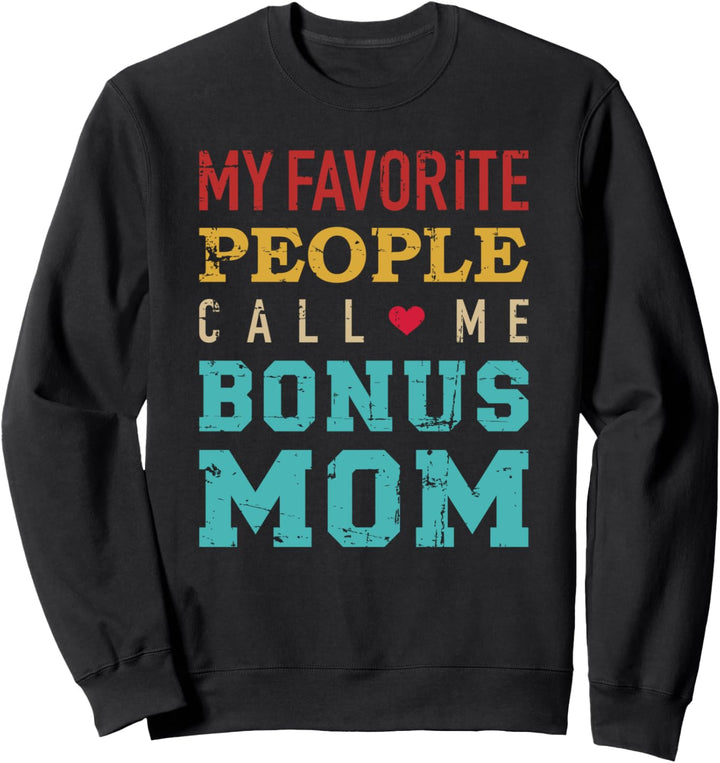 Bonus Mama lustiger Spruch vintage retro Sweatshirt