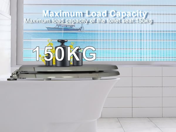 MDF-Toilettensitz mit Soft-Close-Mechanismus, O-förmiger Toilettensitz mit verstellbaren Scharnieren