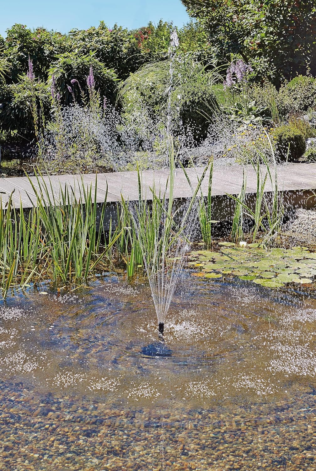 Pontec 56477 PondoVario 3500 - Wasserspielpumpe für den Einsatz in Gartenteich und Zierbrunnen / Tei