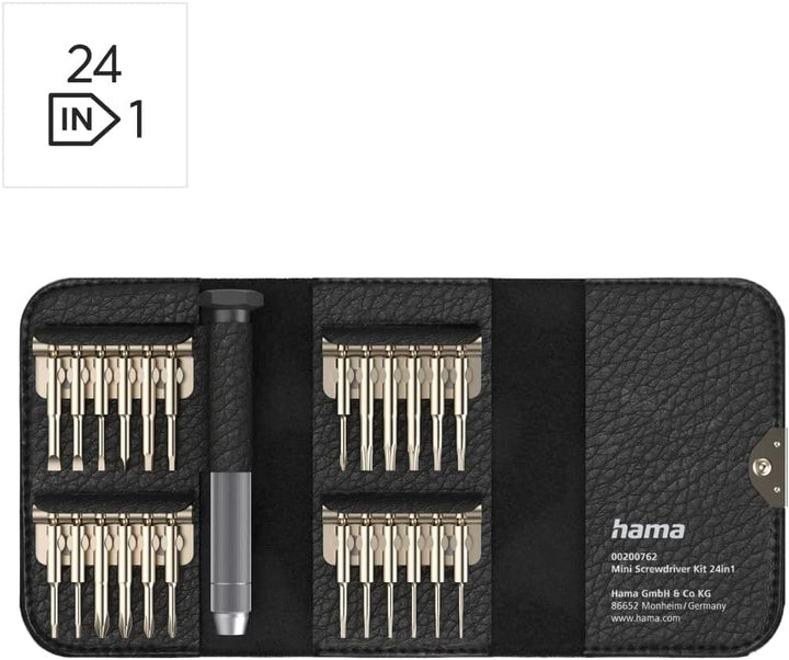 Hama Feinmechaniker Schraubendreher Mini (u.a. Kreuzschlitz, Schlitz, Torx Reparatur-Set magnetisch