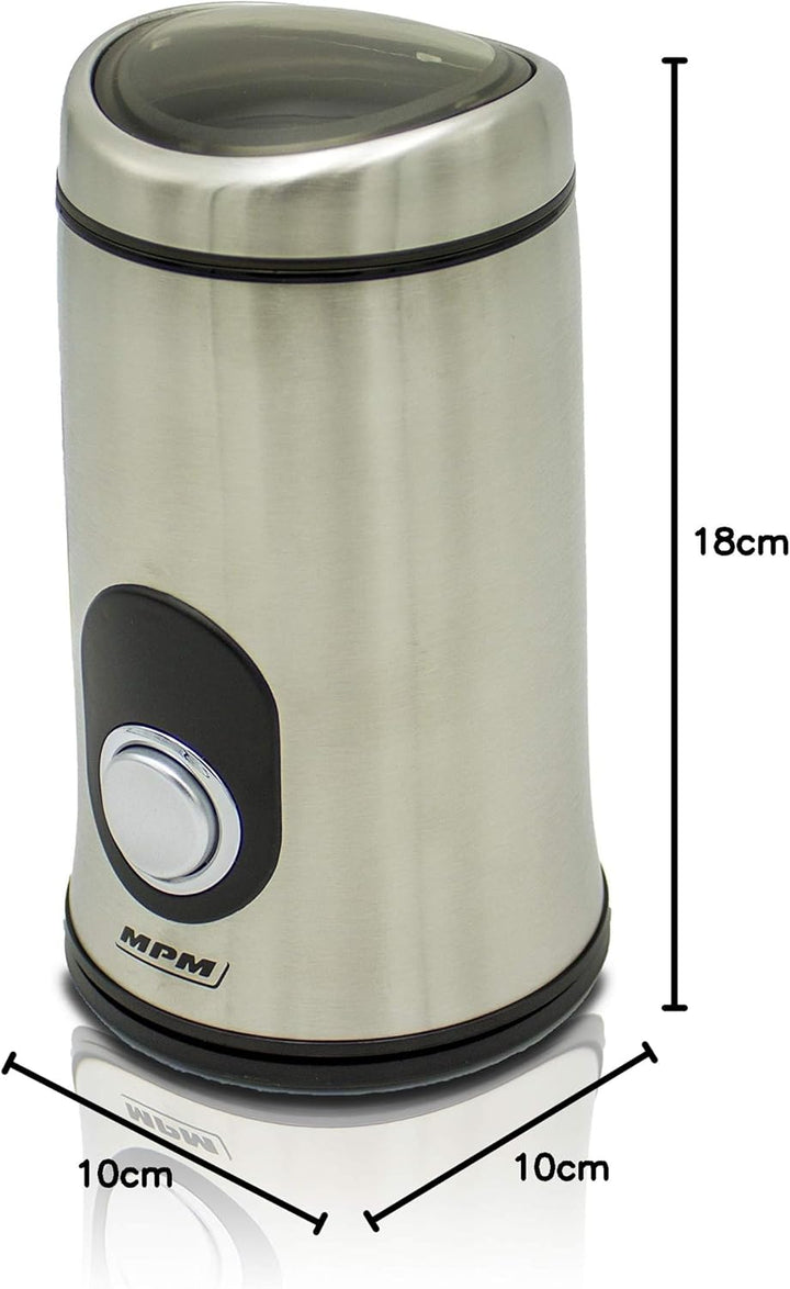 MPM - MMK-02M - Kaffeemühle - zum Mahlen von Kaffeebohnen - 50 g Behälter - 115 g/Min. - Edelstahl-S