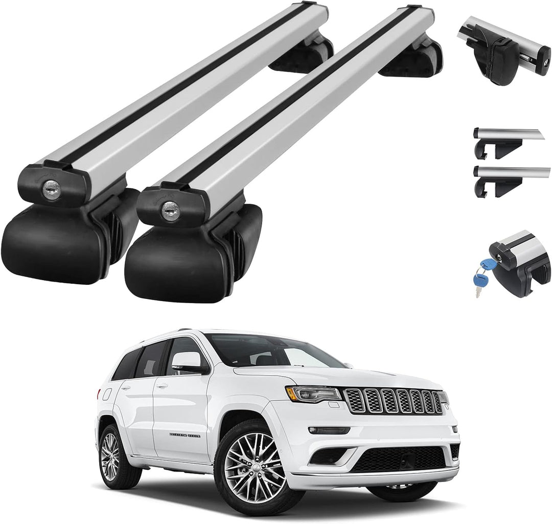AllRight L123cm Skiträger Dachgepäckträger Gepäckträger Dachträger Universal Aluminium Roof Rack Rai