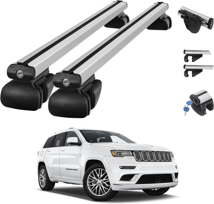 AllRight L123cm Skiträger Dachgepäckträger Gepäckträger Dachträger Universal Aluminium Roof Rack Rai
