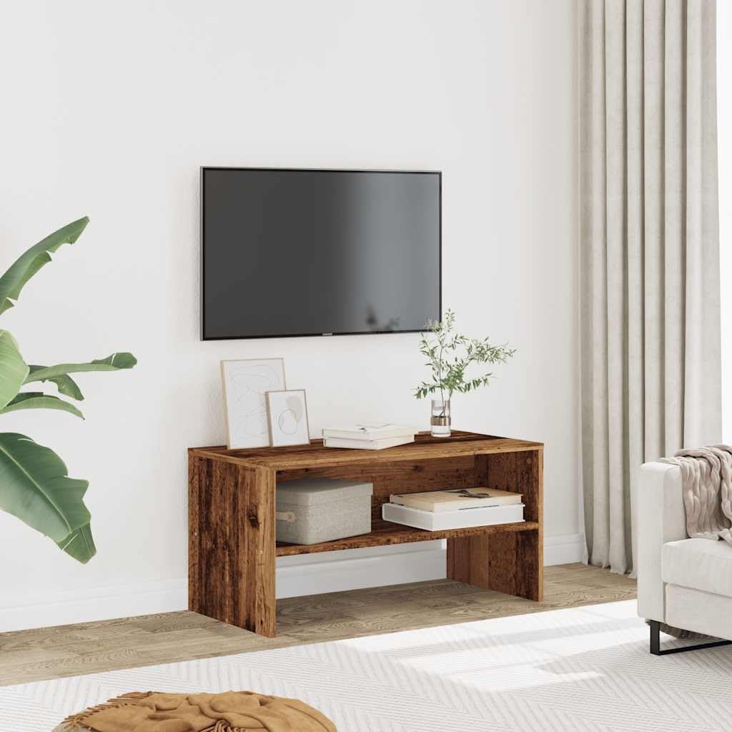 vidaXL TV-Schrank Altholz-Optik 80x40x40 cm Holzwerkstoff, TV-Möbel, TV-Board, TV-Sideboard, TV-Stän