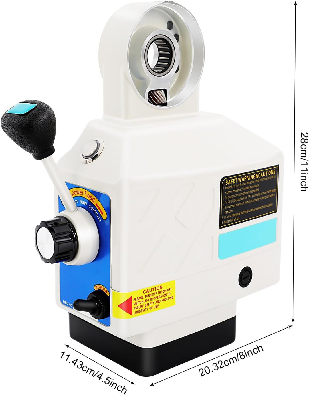 JJsdwin Horizontale Automatischer Vorschub Fräsmaschine, X-Axis Feed-Fräsen, 220V Frästischvorschub