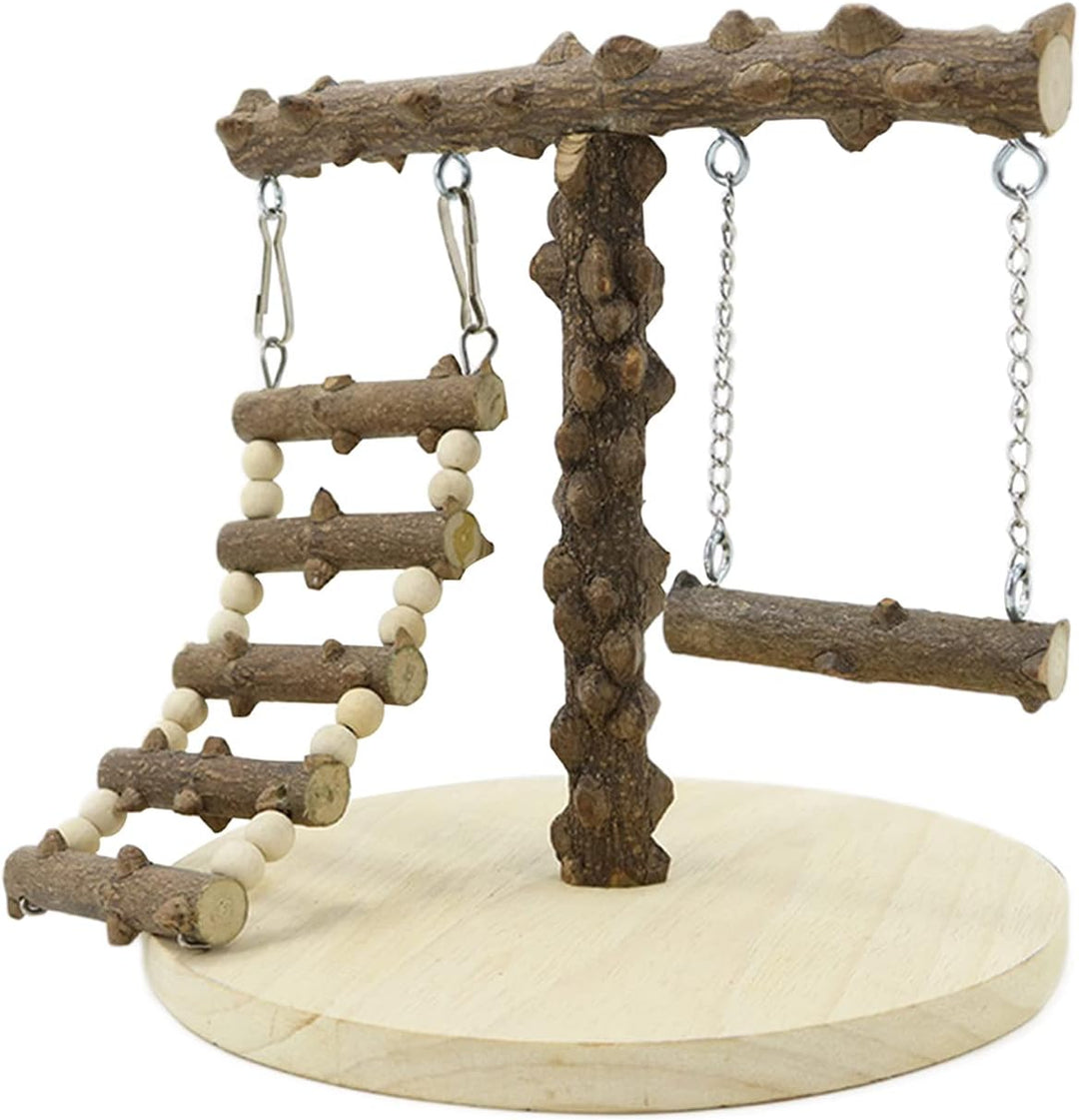 Wellensittich Spielplatz Vogel-Spielplatz mit Spielzeug Leiter Erklimmen Schaukel für Nymphensittich