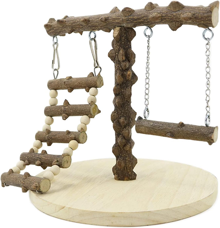Wellensittich Spielplatz Vogel-Spielplatz mit Spielzeug Leiter Erklimmen Schaukel für Nymphensittich
