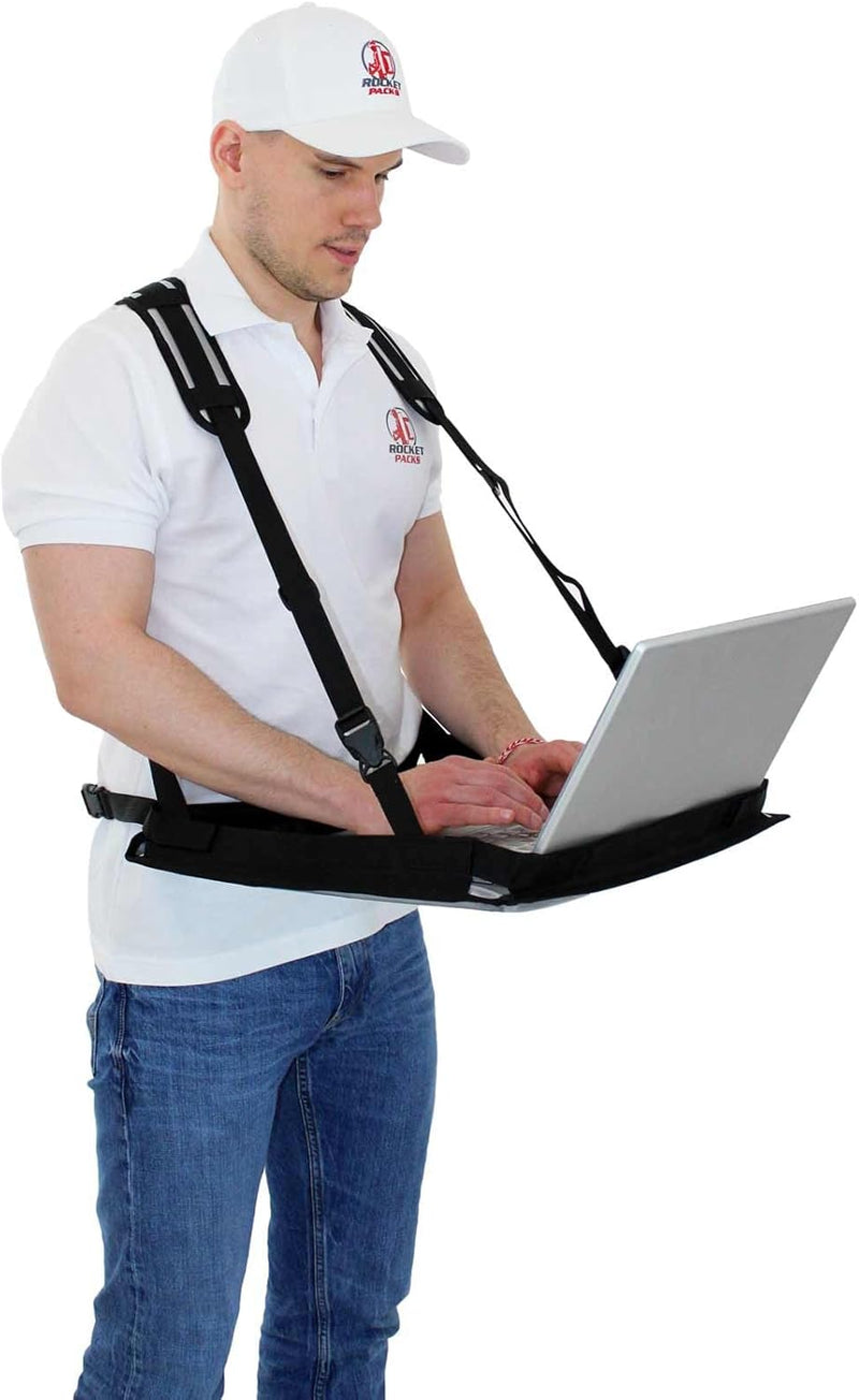 Rocket Packs Laptop Supporter Inventur Notebook Tablet Supporter Laptop Bauchladen Laptop Halter XL