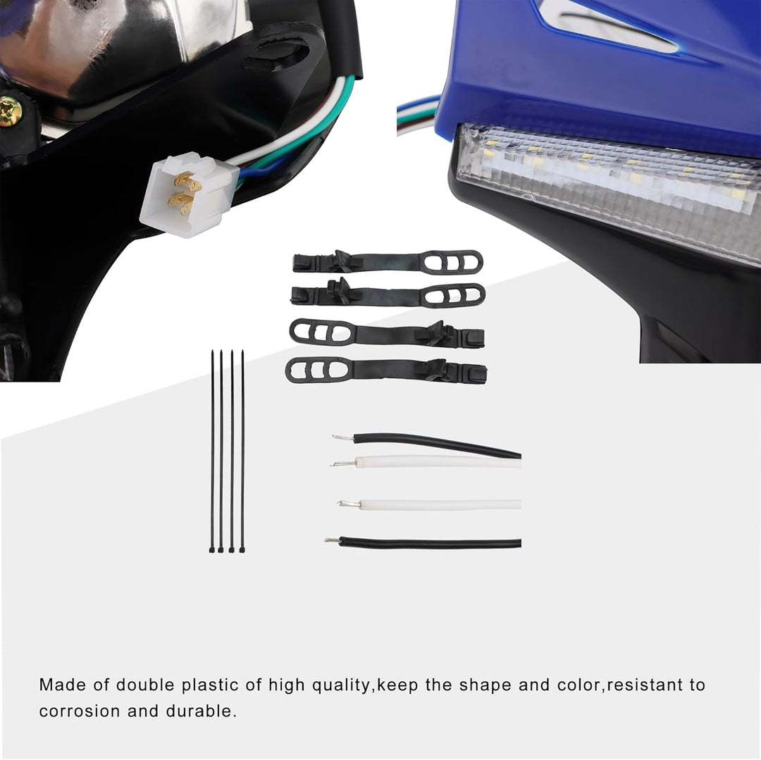 GOOFIT Blau H4 12V 35W Scheinwerfer Mini Blinkerleuchten Lichtmaske mit Front Verkleidung Ersatz für