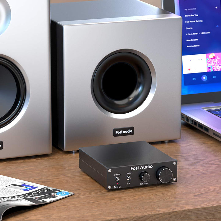Fosi Audio M03 Subwoofer Verstärker 200W, TPA3255 Mini Monokanal Subwoofer-Verstärker, Voll-Frequenz