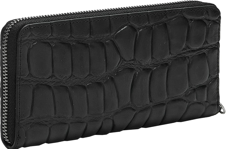 Liebeskind Berlin Damen 899-Gigi20-Croco-Black Travel Accessory Wallet Large (HxBxT 10cm x 19cm x 2c