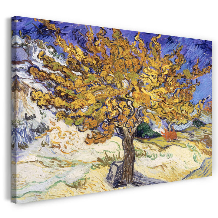Printed Paintings Leinwand (80x60cm): Vincent Van Gogh - Maulbeerbaum (1889) 80x60 cm, 80x60 cm