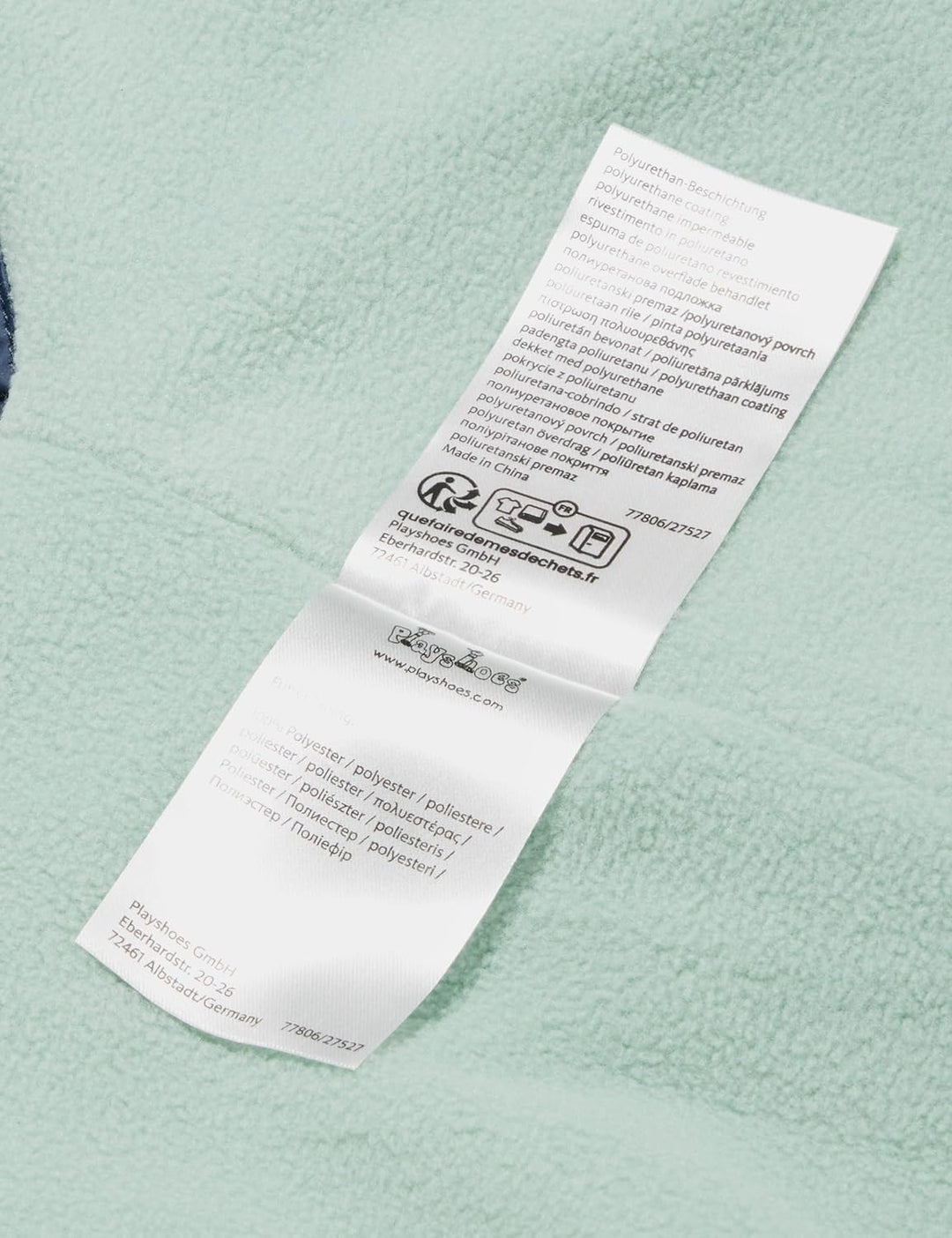 Playshoes Unisex Kinder Matschhose Regenlatzhose Fleece-Futter Wind-und wasserdichte Regenhose Regen