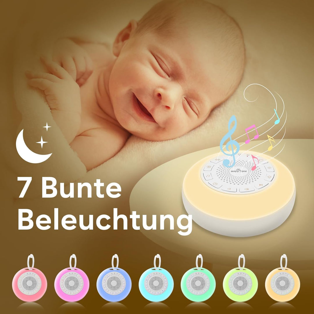 Easy@Home White Noise Machine: Tragbare Einschlafhilfe Babys mit weissem Rauschen | Nachtlicht | 26