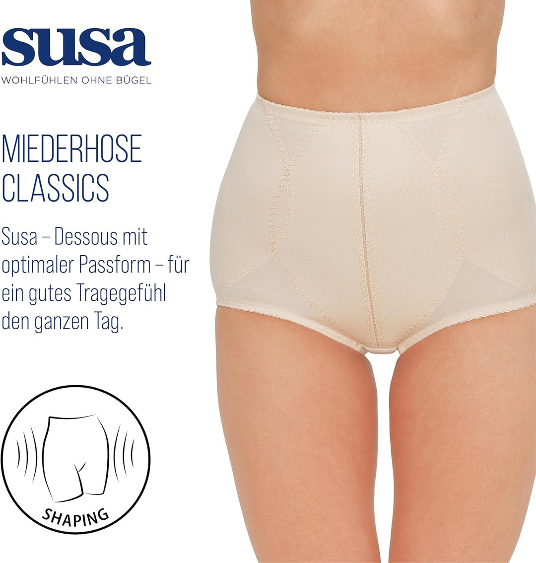Susa Damen Miederhose Classics, Damen Unterwäsche I Shapewear Damen Shorts I Mit betontem Shaping Ef