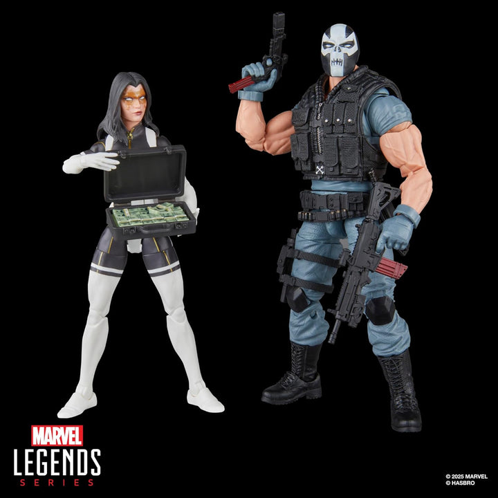 Marvel Legends Series Madame Masque und Crossbones Action-Figuren, Gold, Schwarz, Rot