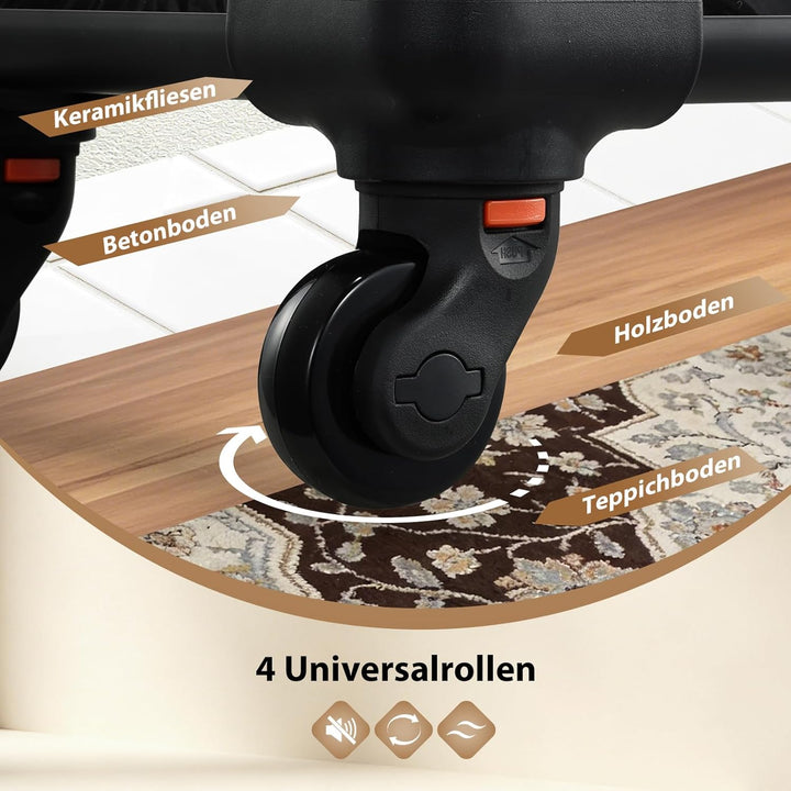 Kosmetik Trolley 3-in-1 Make up Koffer Kosmetikkoffer Trolley Schminkkoffer Gross Friseurkoffer mit