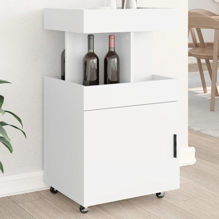 vidaXL Barwagen, Servierwagen mit Stauraum Rollen, Rollwagen für Küche Esszimmer Wohnzimmer, Küchenw
