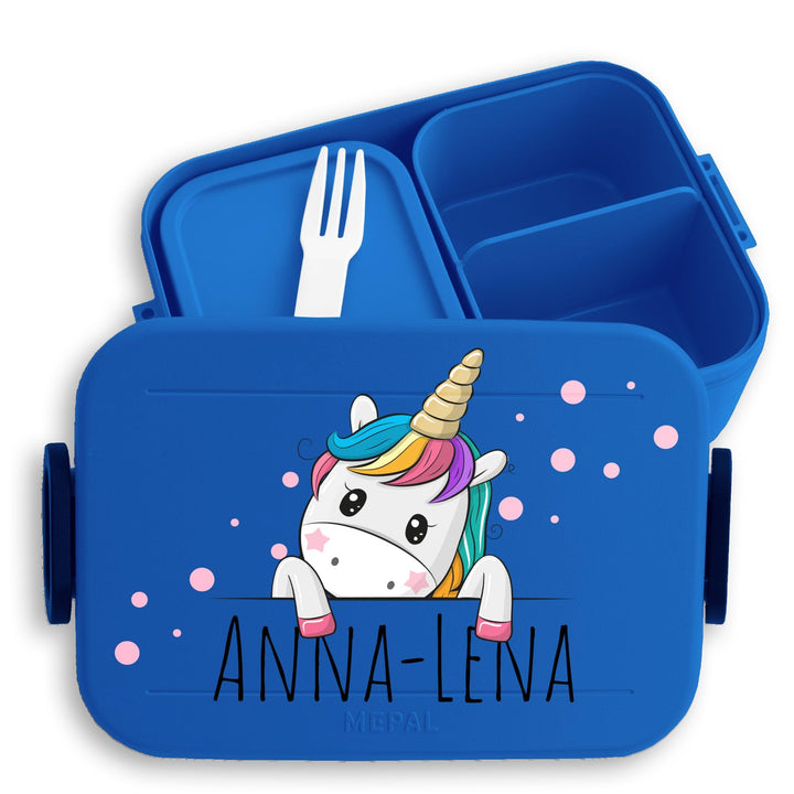 Kinder Bento Box Midi für Mepal Bentobox - Einhörner - Brotbox Einhorn süss Lunchbox Unicorn I - 900