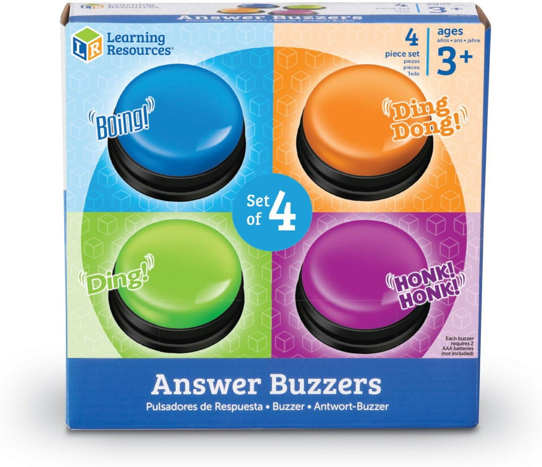 Learning Resources Original Antwort-Buzzer (4 Stück), 19.6 x 19.6 x 5.1 cm, Sortiert Satz von 4, Sat