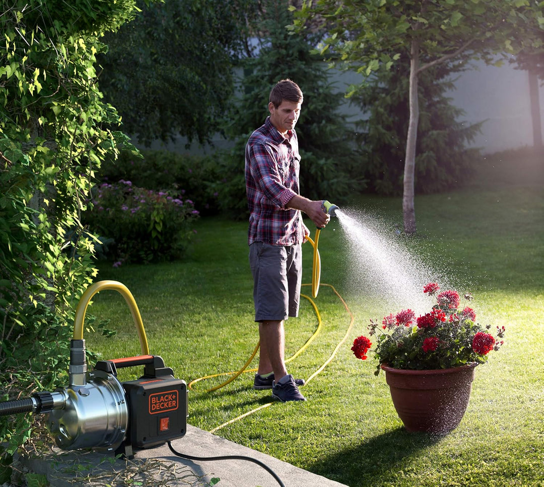 BLACK+DECKER BXGP800XE Selbstansaugende Pumpe für Klarwasser (800 W, max. Förderleistung 3500 l/h, m