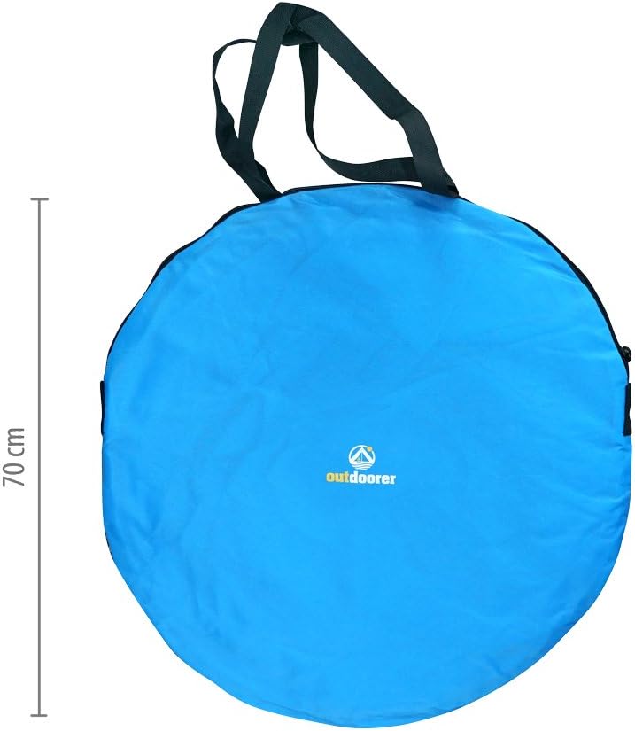 outdoorer Pop up Strandmuschel Zack II - Wurf-Strandmuschel mit UV-Schutz 60, Sonnenschutz und Winds