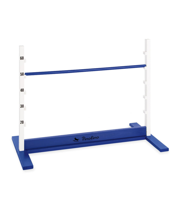 PINOLINO Hindernishürde Hoppe, Weiss/Blau, 1 Stück, Koordinationstraining – Ideal für Steckenpferd-R