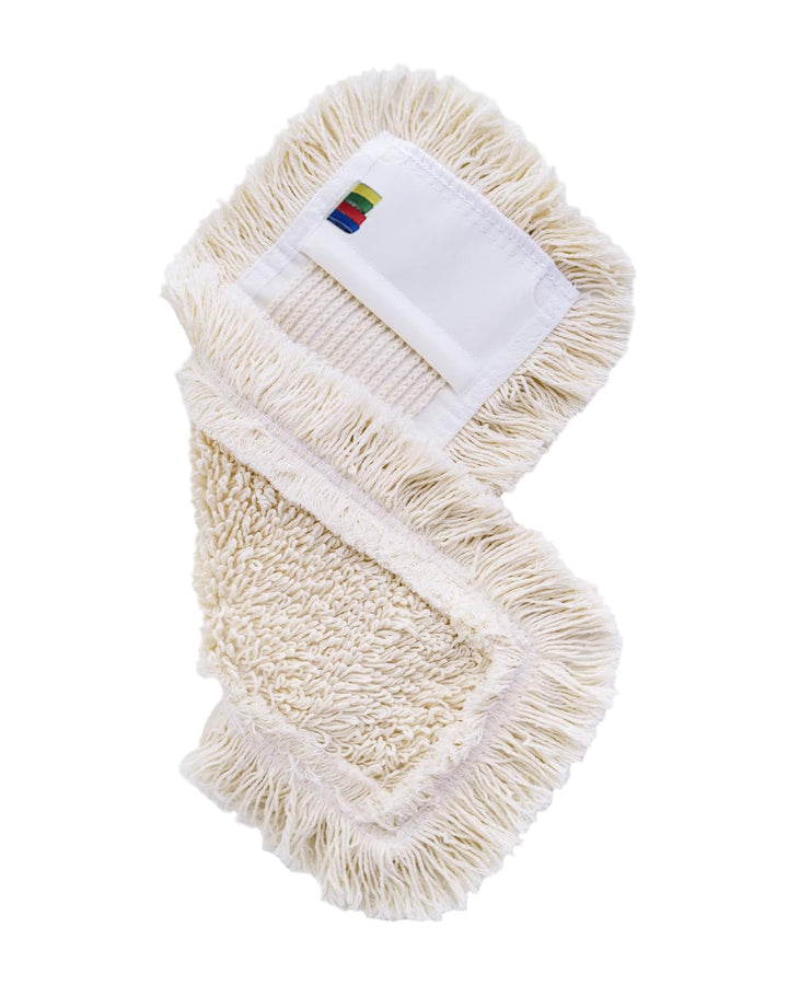 Wisch Star Wischmopp Bezug 50 cm aus Baumwolle in Weiss | 10 x Bodenwischer Bezug, Ersatzbezug mit T
