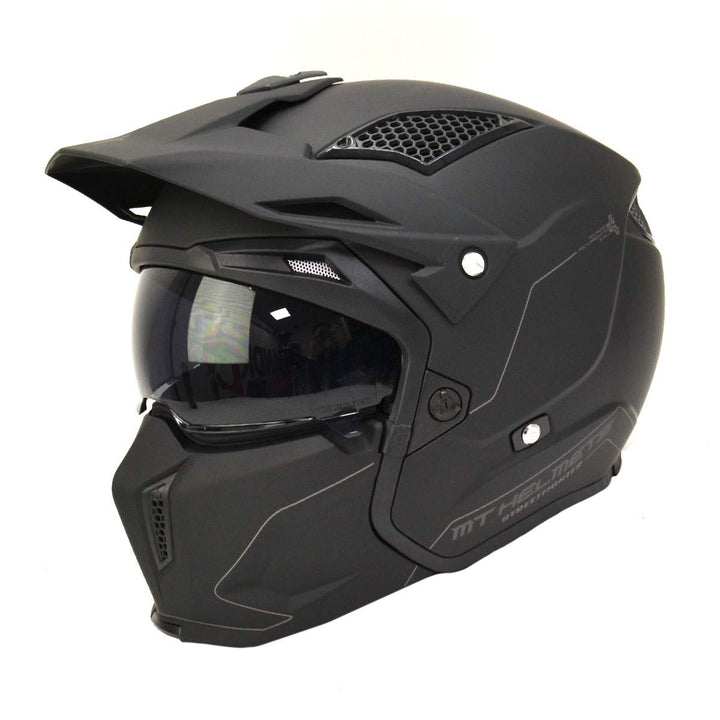Helmet MT TR902XSV Streetfighter SV SOLID A1 SCHWARZ Matte GRÖssE M, Schwarz M