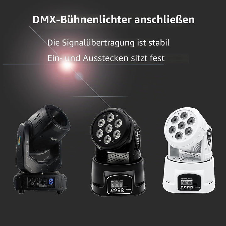 GELRHONR 1 Paar XLR 3pin auf RJ45 Buchse Adapterkabel, XLR Stecker auf RJ45 Netzwerkanschluss Verlän