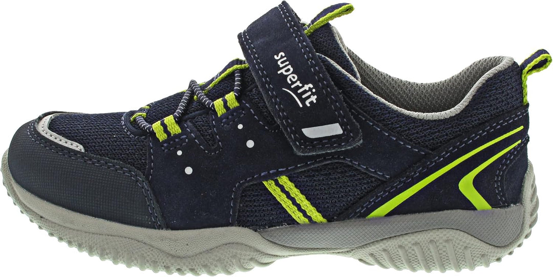 Superfit Storm Jungen Sneaker 33 EU Blau Hellgrün 8010, 33 EU Blau Hellgrün 8010