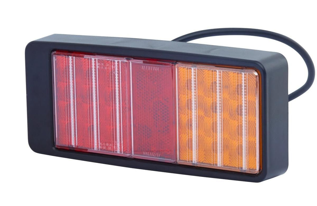 HELLA - Heckleuchte - Valuefit - LED - 12/24V - Anbau/geschraubt - Lichtscheibenfarbe: rot/gelb - St